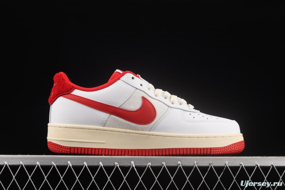 NIKE Air Force 1x07 sail white red low top casual board shoes DO5220-161,