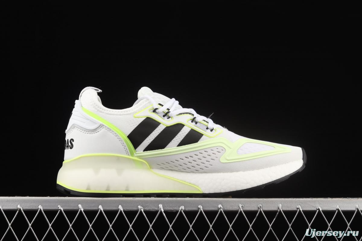 Adidas ZX 2K Boost GY2630 clover popcorn vintage running shoes