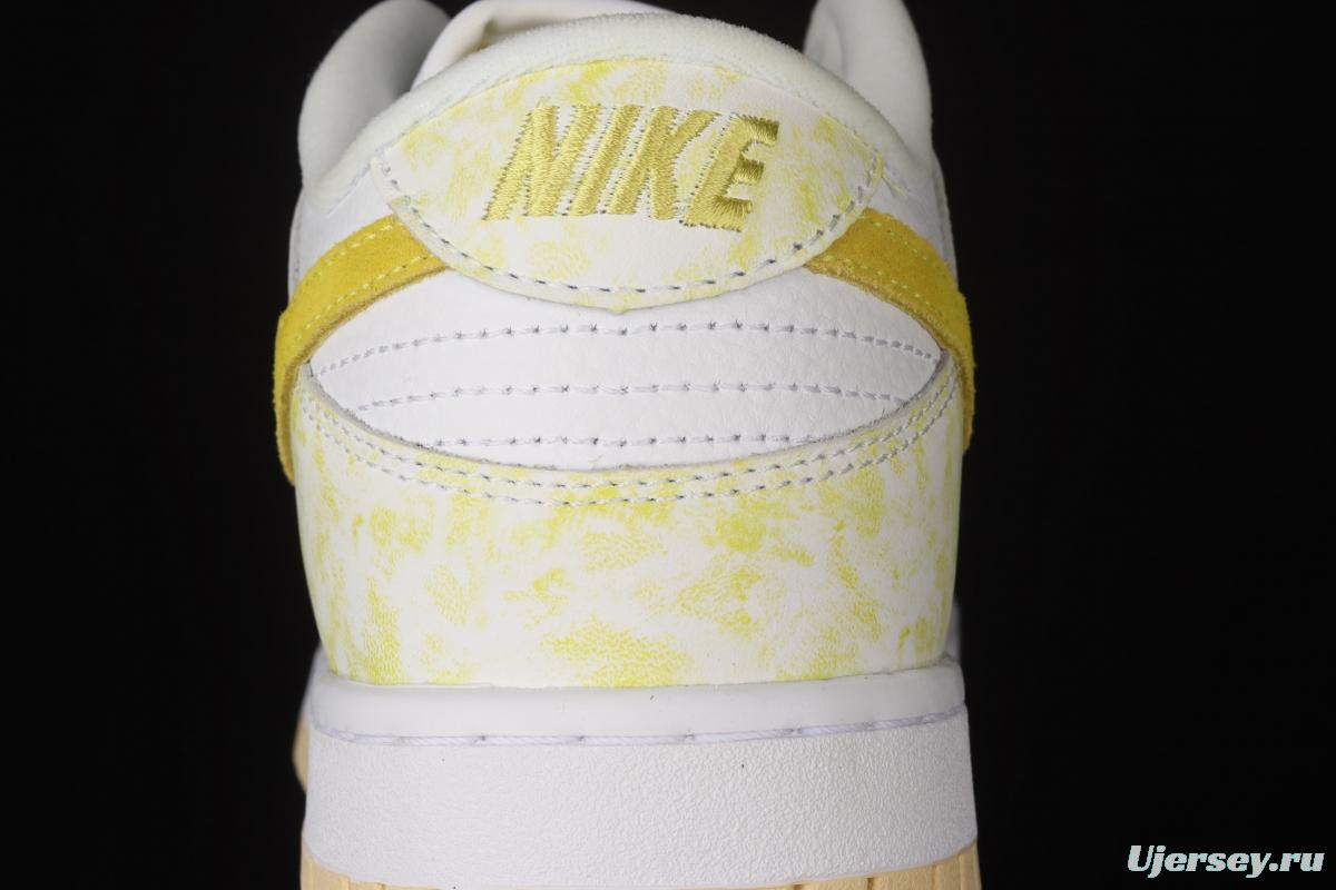 NIKE SB DUNK Low Prm yellow and white color SB buckle rebound fashion leisure board shoes DM9467-700