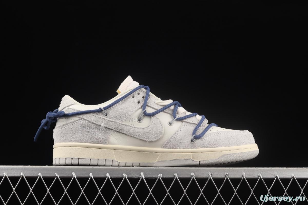 OFF-White x NIKE DUNK Low OW SB buckle rebound fashion casual board shoes DJ0950-112