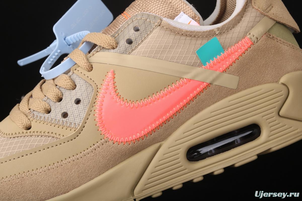 OFF-White x NIKE Air Max 90 OW joint limited edition classic air cushion running shoes AA7293-200