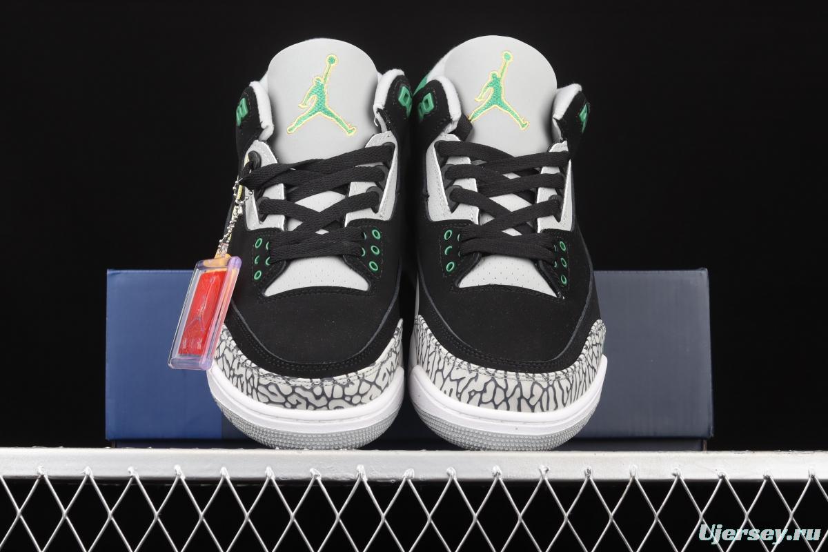 Air Jordan 3 Retro Racer Blue AJ3 Joe 3 black and green CT8532-030