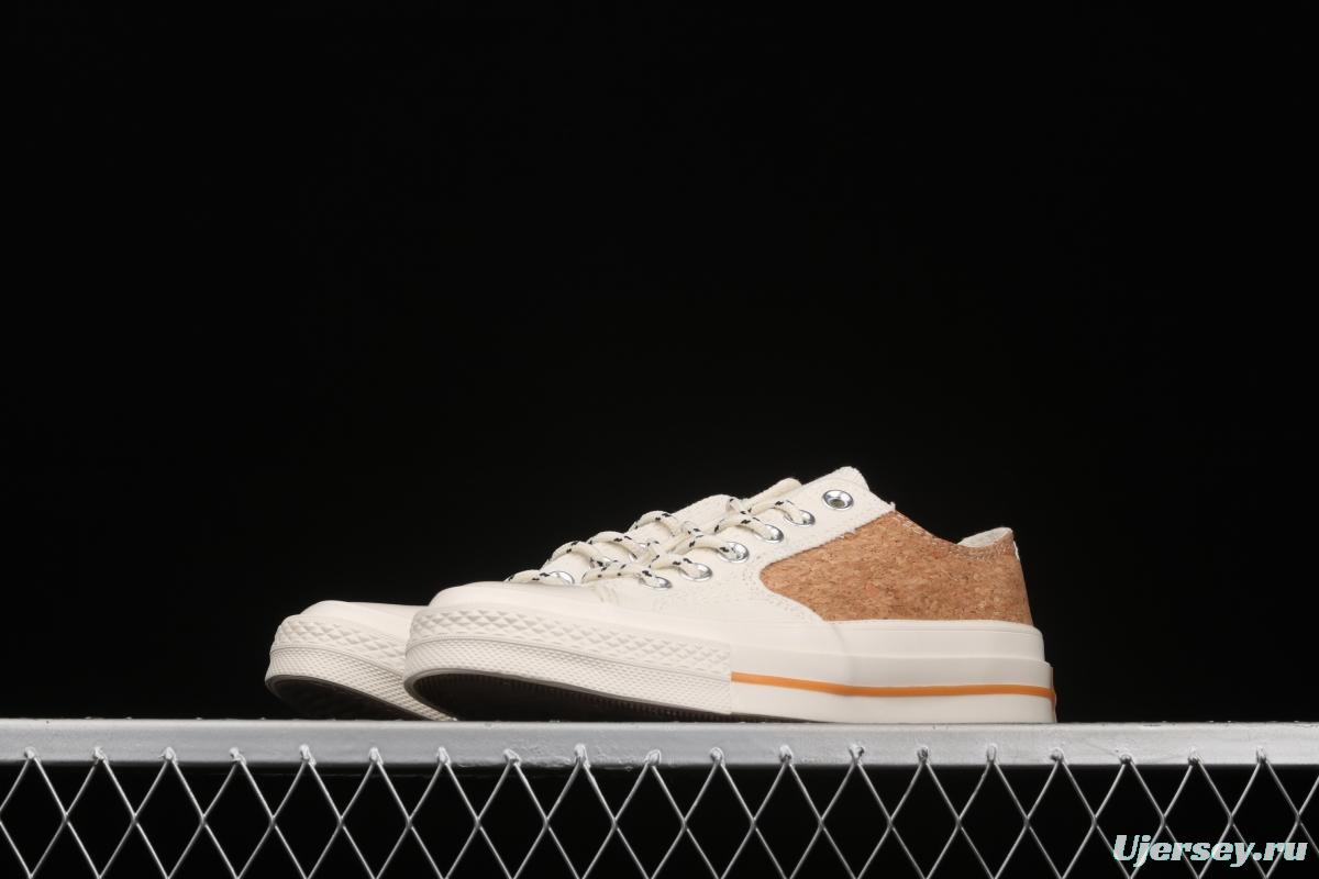 Converse 1970's Converse new cork color textile spliced low-top casual board shoes 170855C