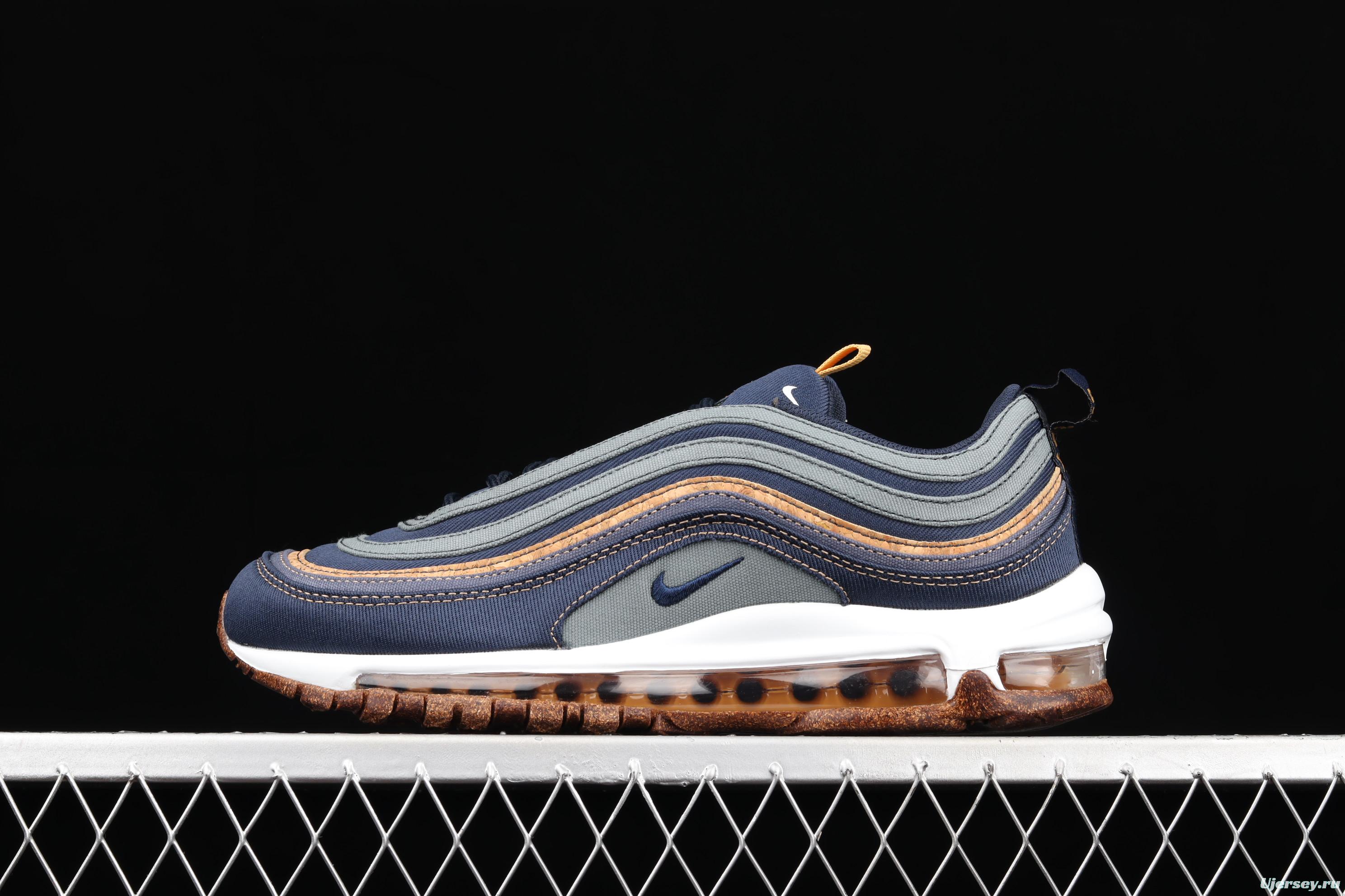 NIKE Air Max 97 SE bullet dark blue embroidered air cushion running shoes DC3986-300