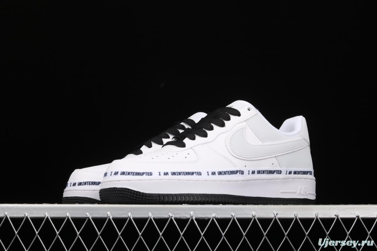 NIKE Air Force 1x 07 Low x Uniterrupted white and blue graffiti James co-signed the same 3M reflective low-top leisure sports board shoes 352267-801