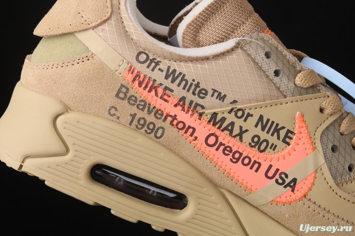 OFF-White x NIKE Air Max 90 OW joint limited edition classic air cushion running shoes AA7293-200