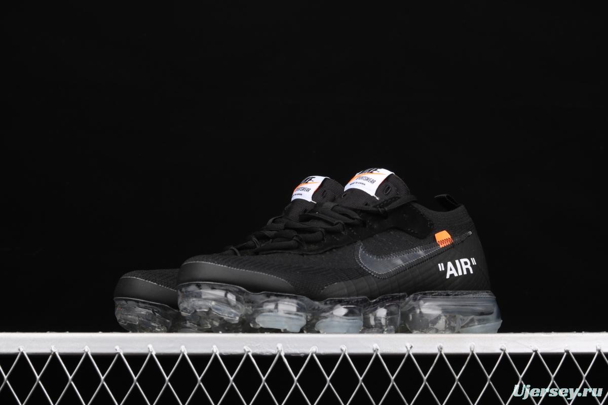 OFF-White x NIKE Vapor Max joint name steam air cushion jogging shoes AA3831-002