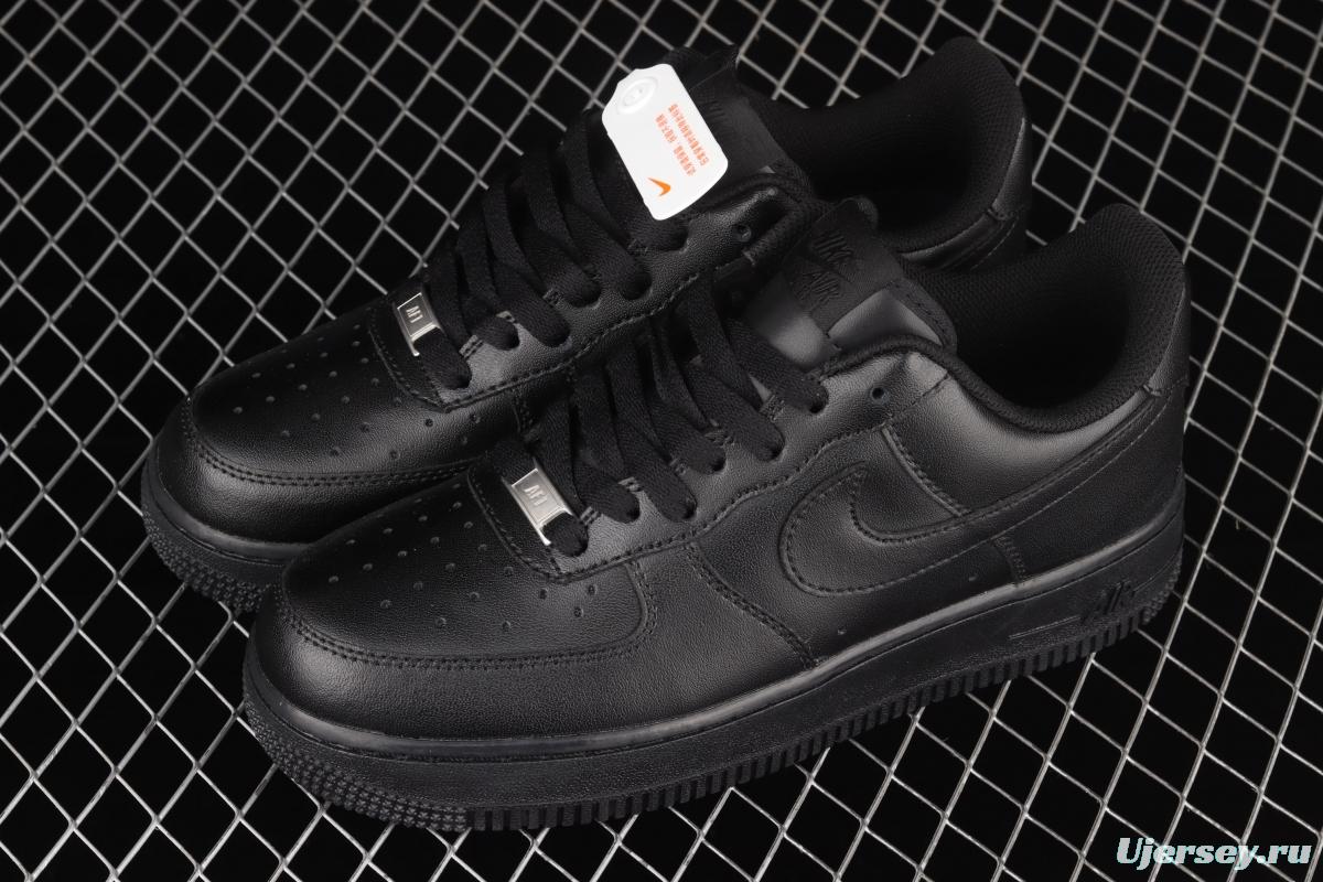 NIKE Air Force 1' 07 Low classic all-black low-top casual board shoes 315115-038