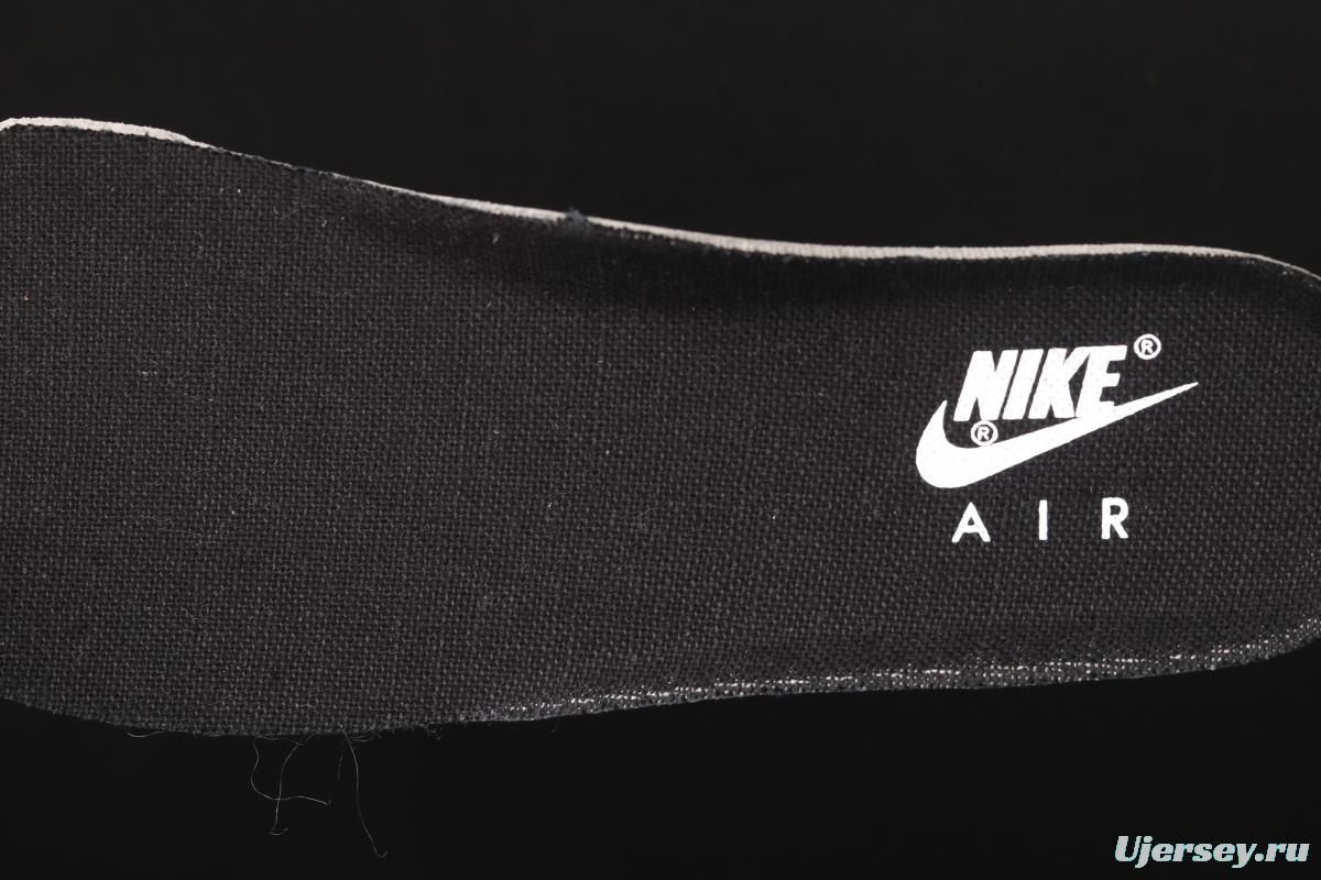 Stussy x NIKE Air Force 1 Low Black Cool Air Force low side black linen electric embroidered hook low upper board shoes CZ9084-001