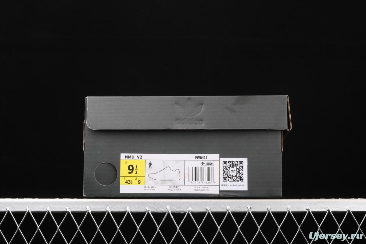 Adidas NMD R1 Boost V2 FW6411 second generation elastic knitted surface popcorn running shoes