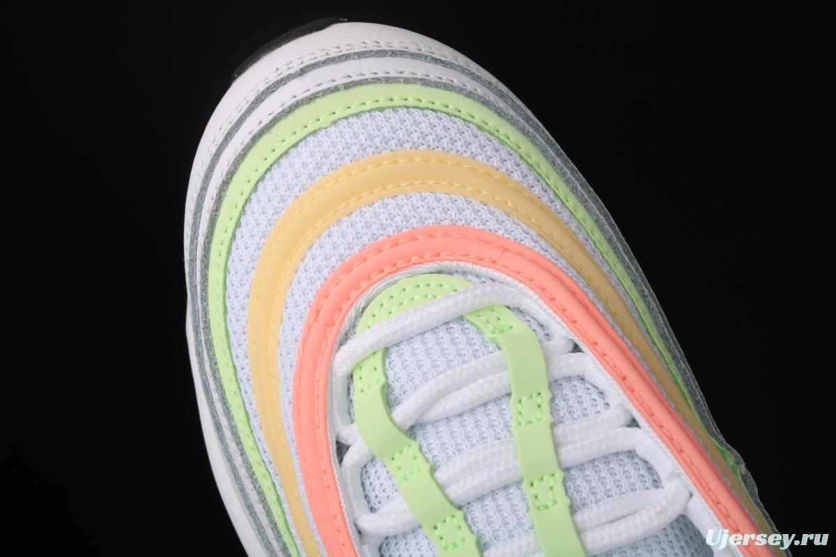 NIKE Air Max 97 ESS White Melon Orange Color bullet Air cushion running shoes CZ6087-100