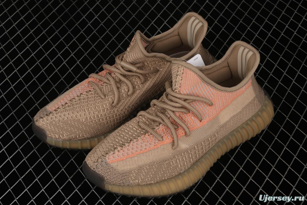 Adidas Yeezy 350 Boost V2 Sulfur FZ5240 Darth Coconut 350 second generation hollowed-out pheasant red color matching