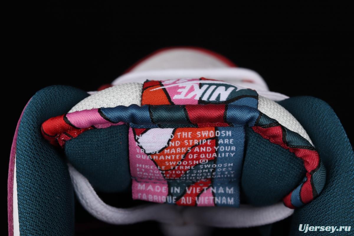 Parra x Nike SB DUNK Low Multi-Color 2021 Slam Dunk Series low-side leisure sports skateboard shoes mandarin duck color difference splicing double small hooks DH7695-2021