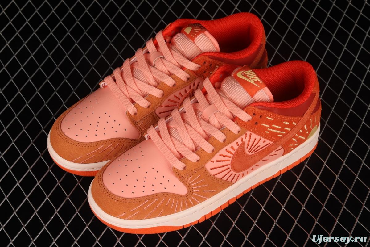 NIKE DUNK Low NH Orange-Crimson sunflower retro low-top leisure sports skateboard shoes DO6723-800