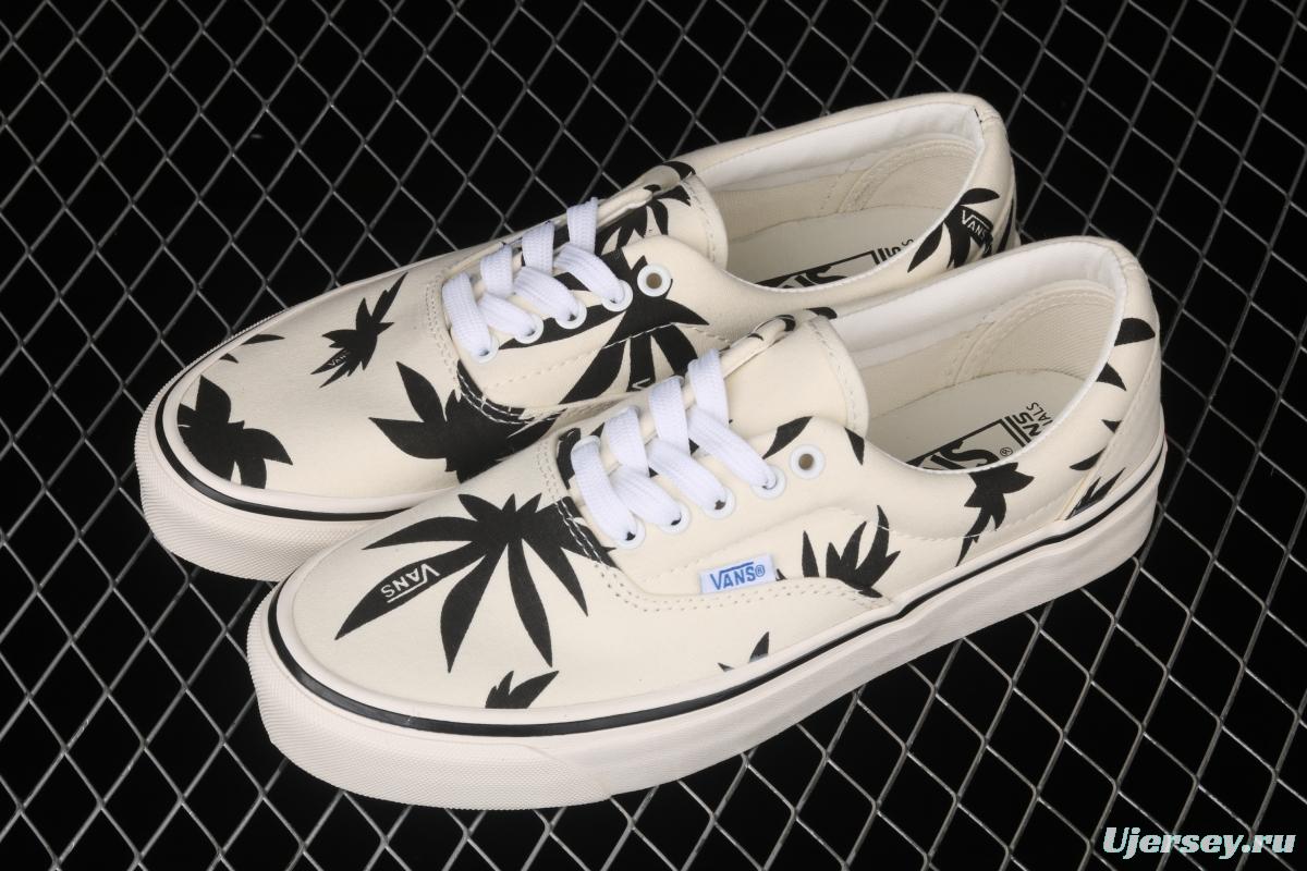 Vans Og Era Lx 2021 new high-end Korean version Baitai Maple Leaf White low-top board shoes VN0A4BVA01Z