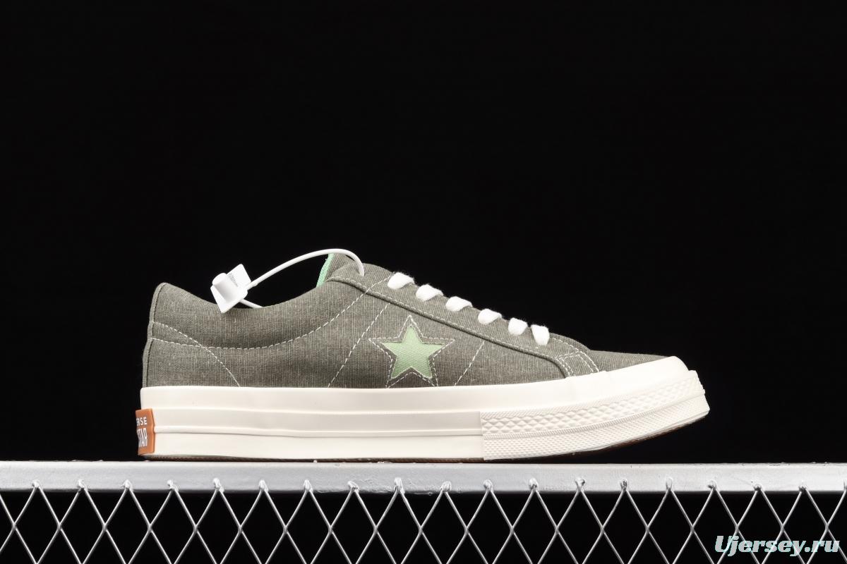 Converse One Star Sunbaked Converse washing one-star green low-top casual board shoes 164361C