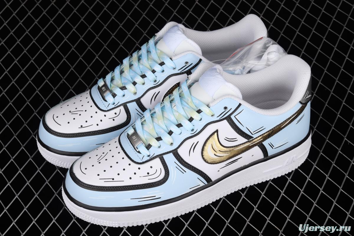 NIKE Air Force 11607 Low two-dimensional theme ice and snow strange color matching low-top casual board shoes CW2288-212