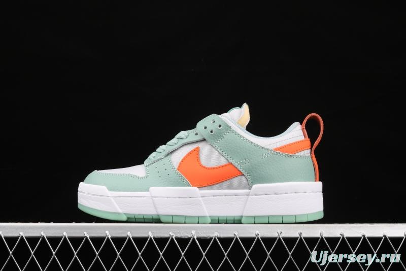 NIKE DUNK Low Disrupt White/Sand/Ghost/Sail lightweight dunk destruction series deconstructed wind low side casual skateboard shoes DJ3077-001