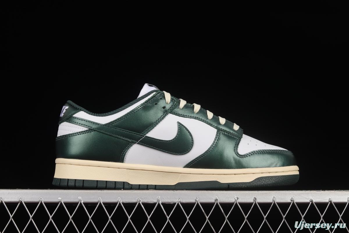 NIKE SB DUNK Low Vintage Green Navy Green Distressed SB Buckle Backboard Fashion Casual Sneakers DQ8580-100