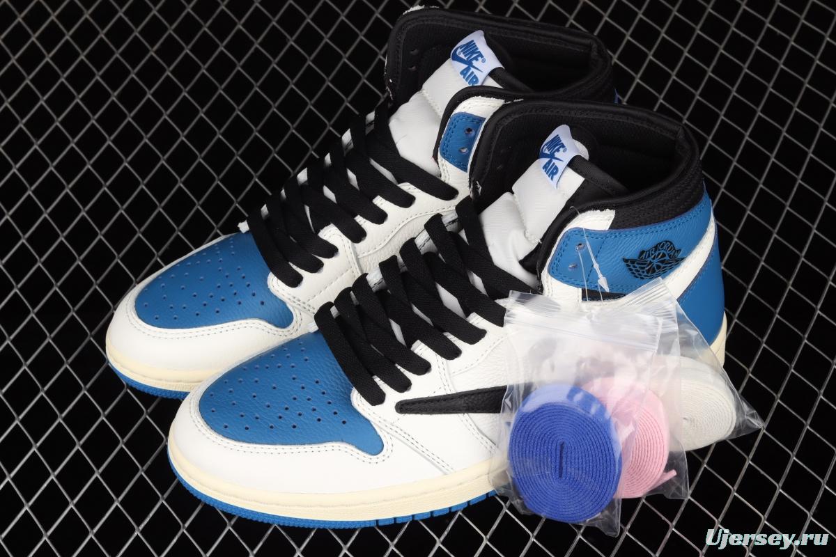 Travis Scott x Air Jordan 1 High OG Lightning inverted Gao Bang DH3227-105