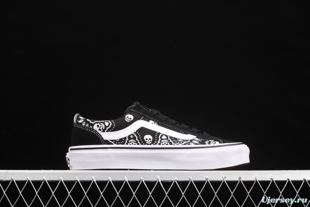 Vans Style 36 million skull print low side vulcanized canvas casual shoes VN0A4BVEN8K black skull