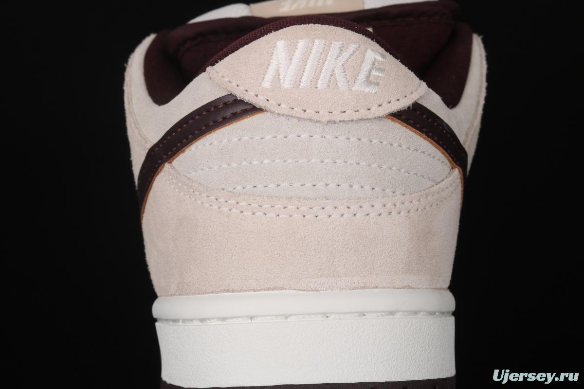 NIKE SB DUNK Low Desert Sand dark brown gray low top series leisure board shoes BQ6817-004