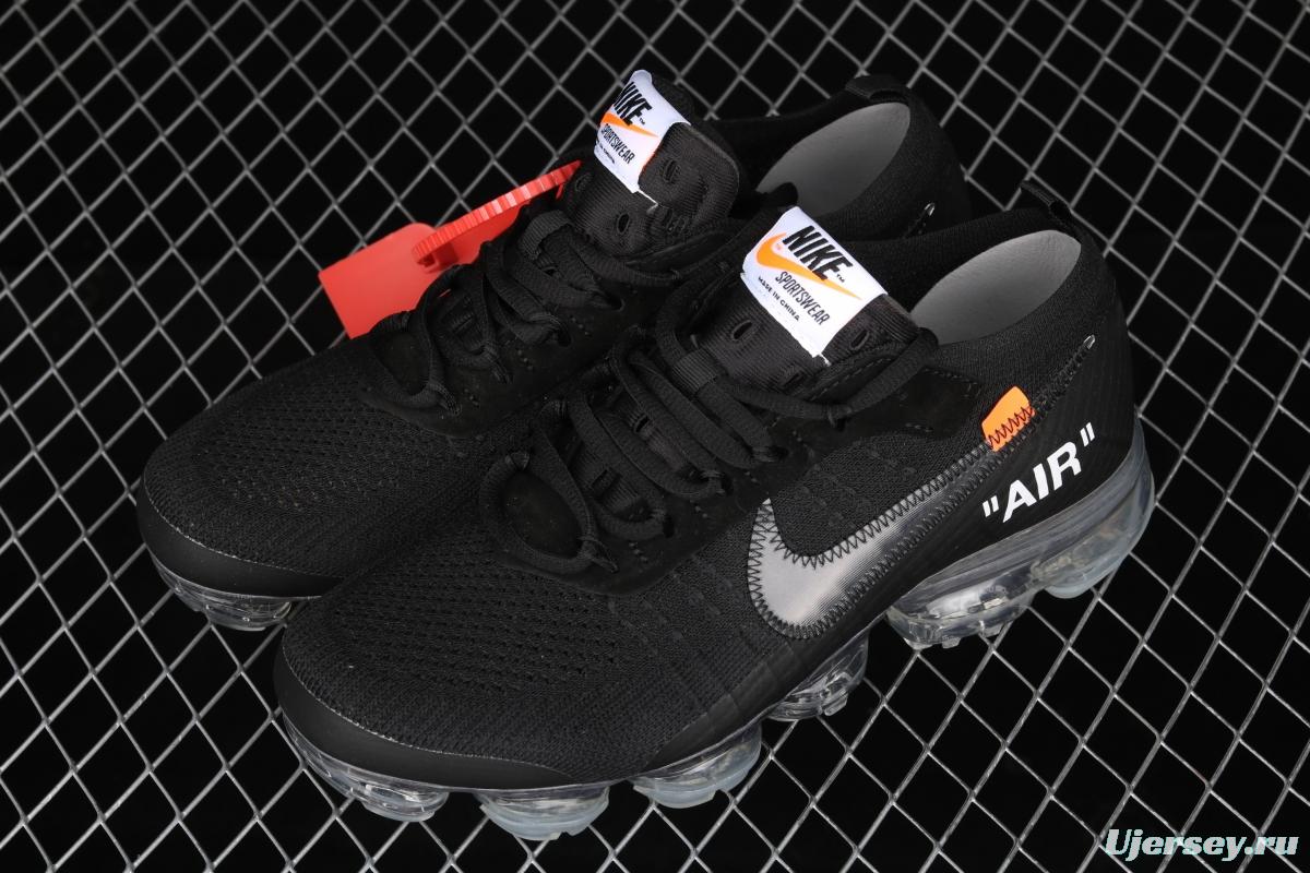 OFF-White x NIKE Vapor Max joint name steam air cushion jogging shoes AA3831-002