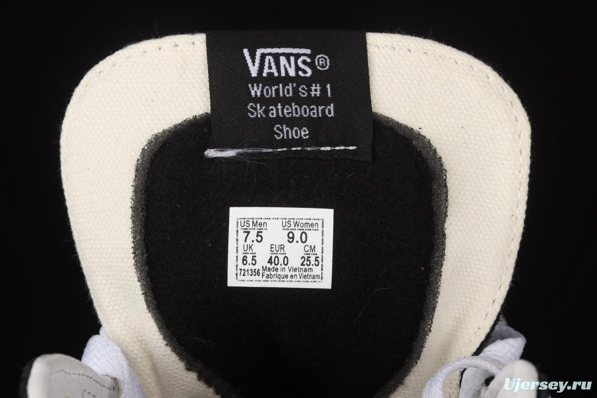 Vans SK8-Hi classic black and white letters logo high top casual board shoes VN0A4U3CTDW