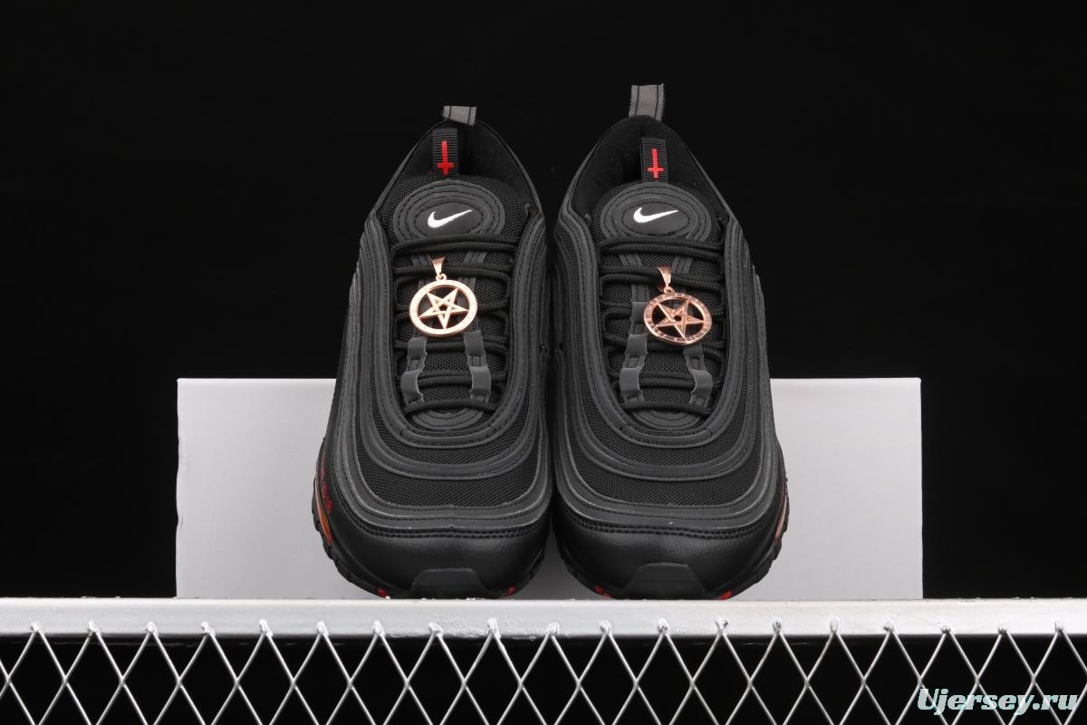 Mschf x Inri Air Max 97 Jesus Shoes Holy Water Black Grey 3M bullet running shoes DH4092-001