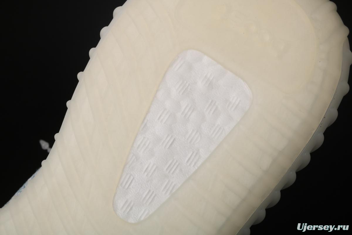 Adidas Yeezy 350 V2 Boost Basf FW3043 Darth Coconut 350 second generation hollowed-out silk ice blue color BASF Boost original