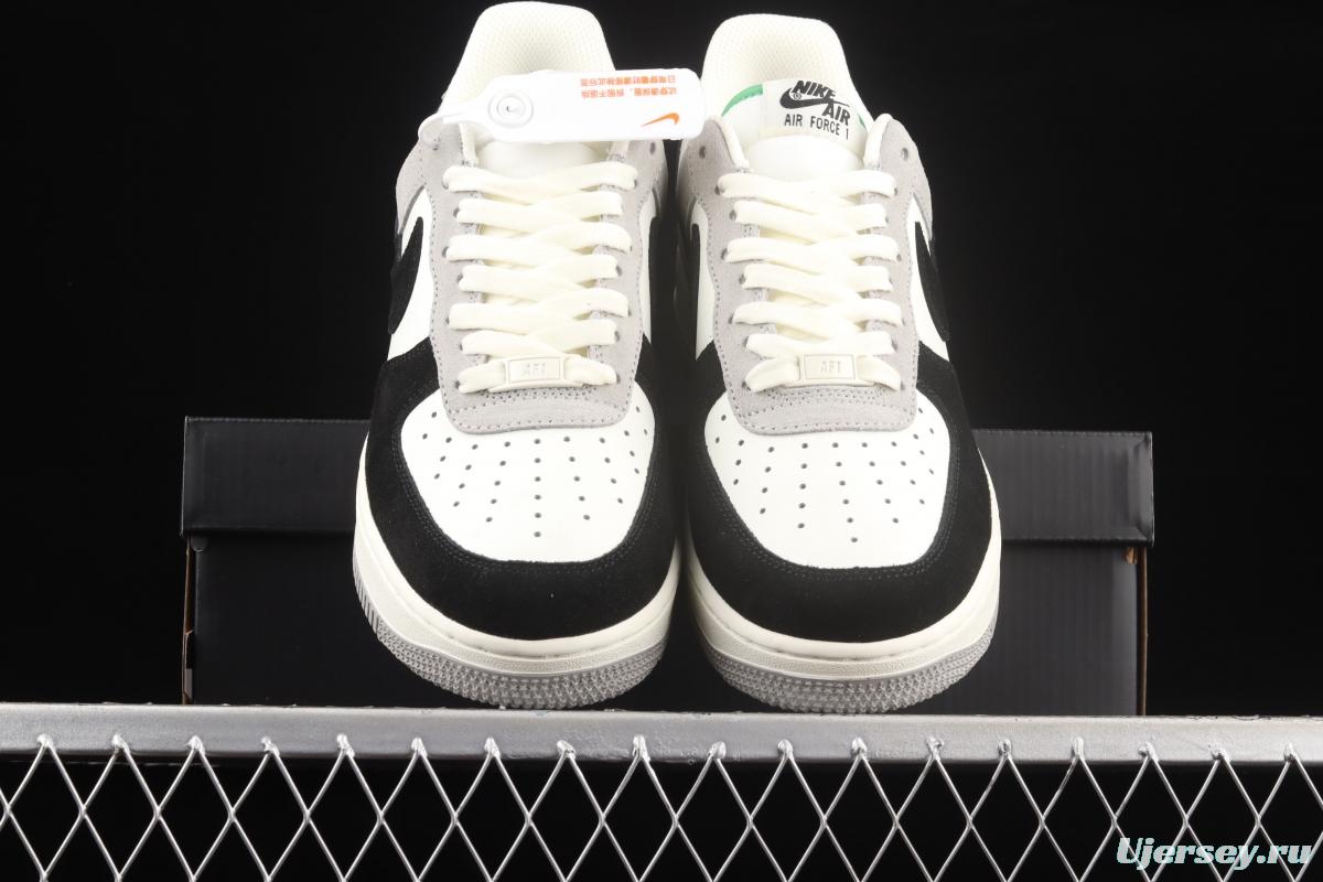 NIKE Air Force 1x 07 Low black, gray and green color matching low-top casual board shoes DQ2396-026