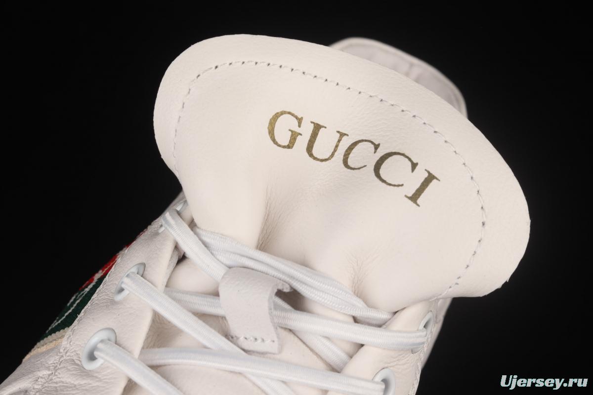 Gucci Screener GG High-Top Sneaker double G embossed leisure shoes series leisure board shoes 02JPO60166