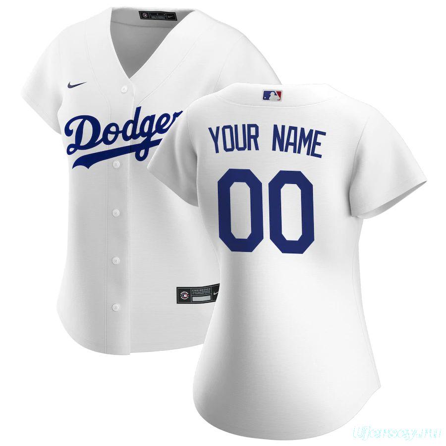 Women's White 2020 Home Custom Team Jersey