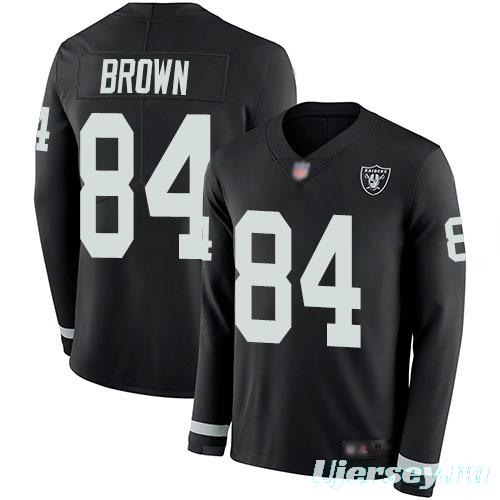 Men's Antonio Brown Black Therma Long Sleeve Player Limited Team Jersey