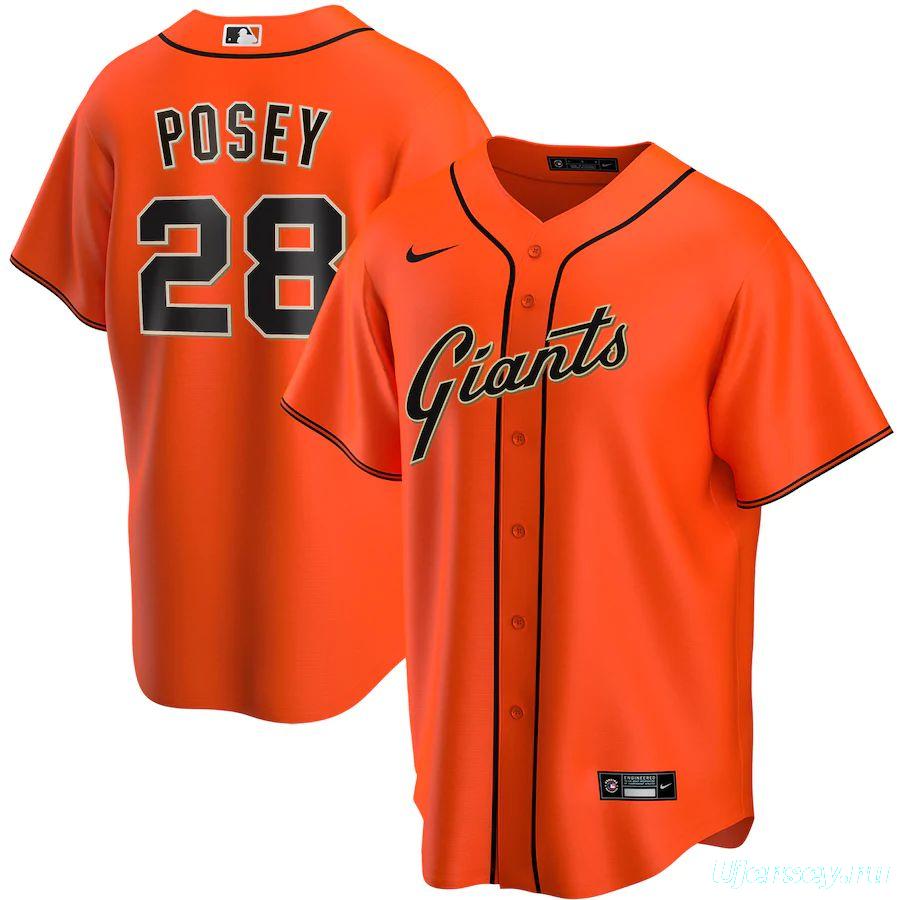 Men's Buster Posey Orange Alternate 2020 Player Team Jersey