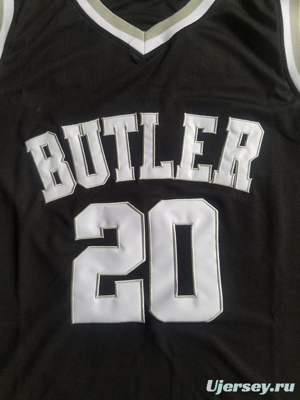 Gordon Hayward 20 Butler College Black Basketball Jersey