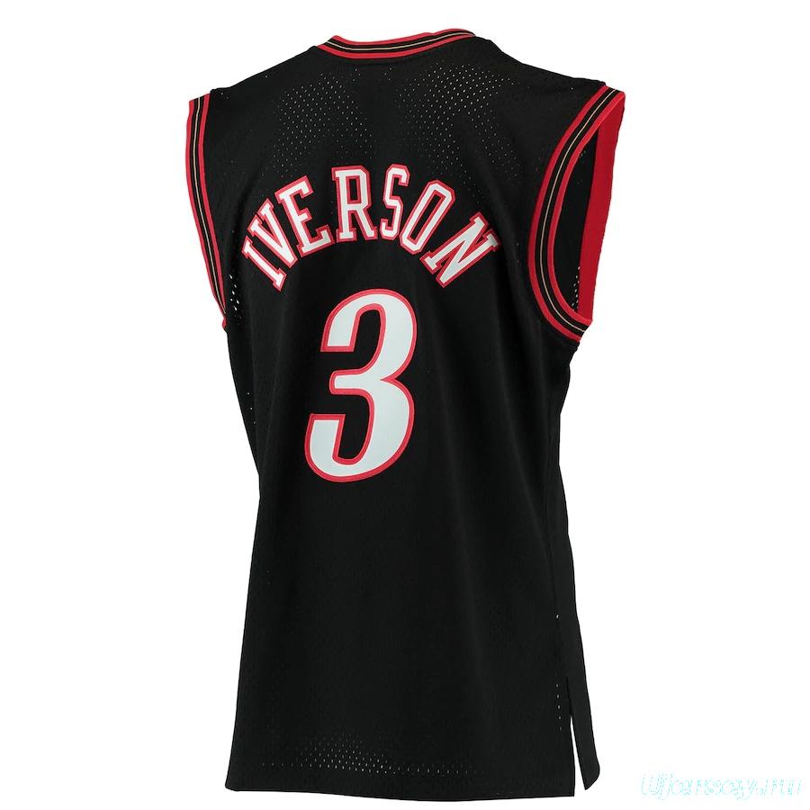 Men's Allen Iverson Black 2000-01 Retro Classics Team Jersey