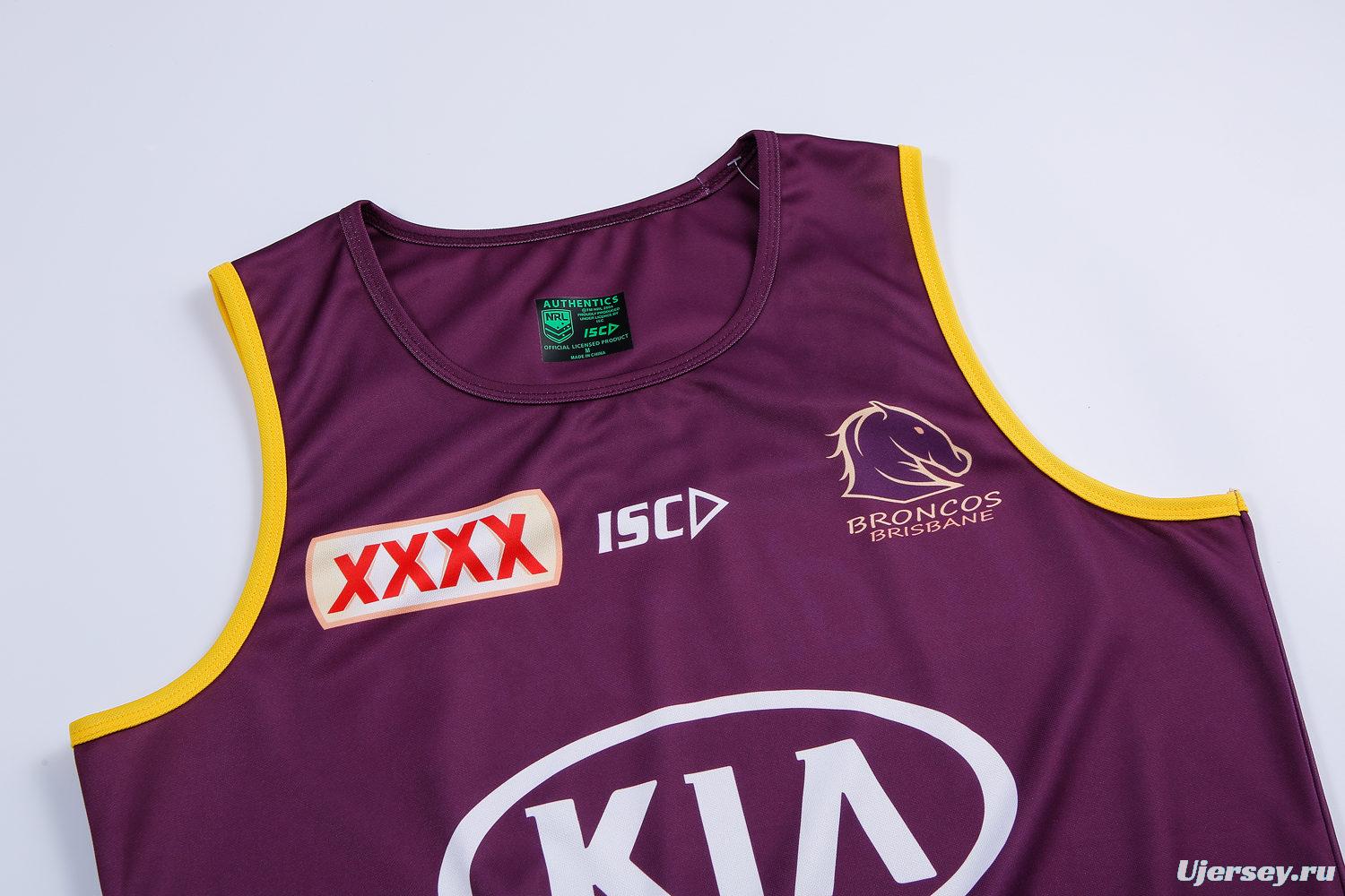 Brisbane Broncos 2020 Men's Training Rugby Singlet