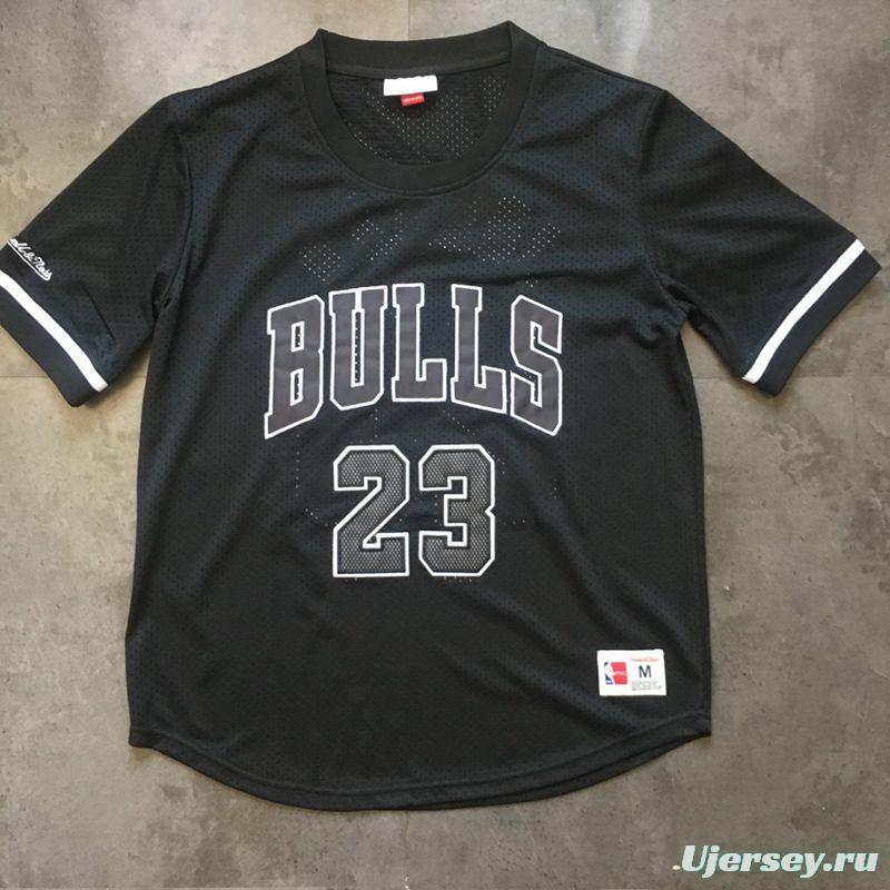 Men's Michael Jordan Black Retro Classic Team Short Sleeve Jersey