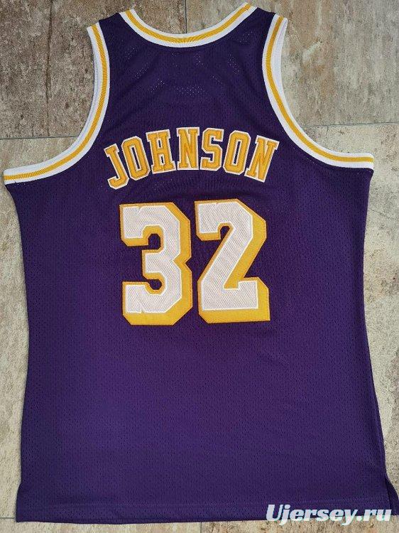 Men's Earvin Johnson Purple Retro Classic Team Jersey