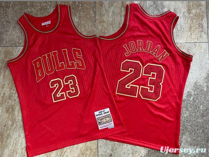 Men's Michael Jordan Red Retro Classic Team Jersey