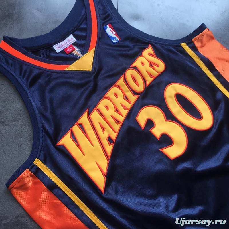 Men's Stephen Curry Navy Blue Retro Classic Team Jersey