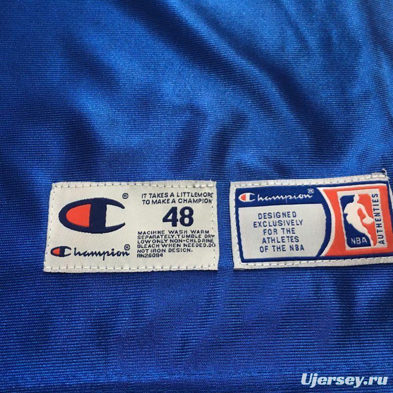 Men's Allen Iverson Blue Retro Classic Team Jersey