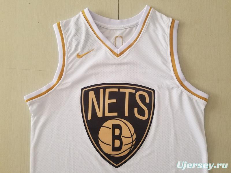 Kevin Durant 7 White Golden Edition Jersey