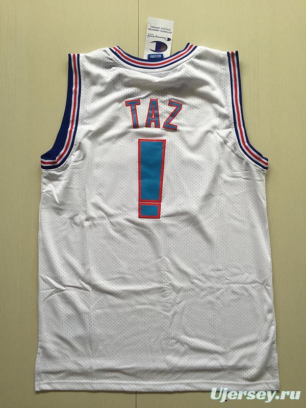 TAZ ！Movie Edition White Basketball Jersey