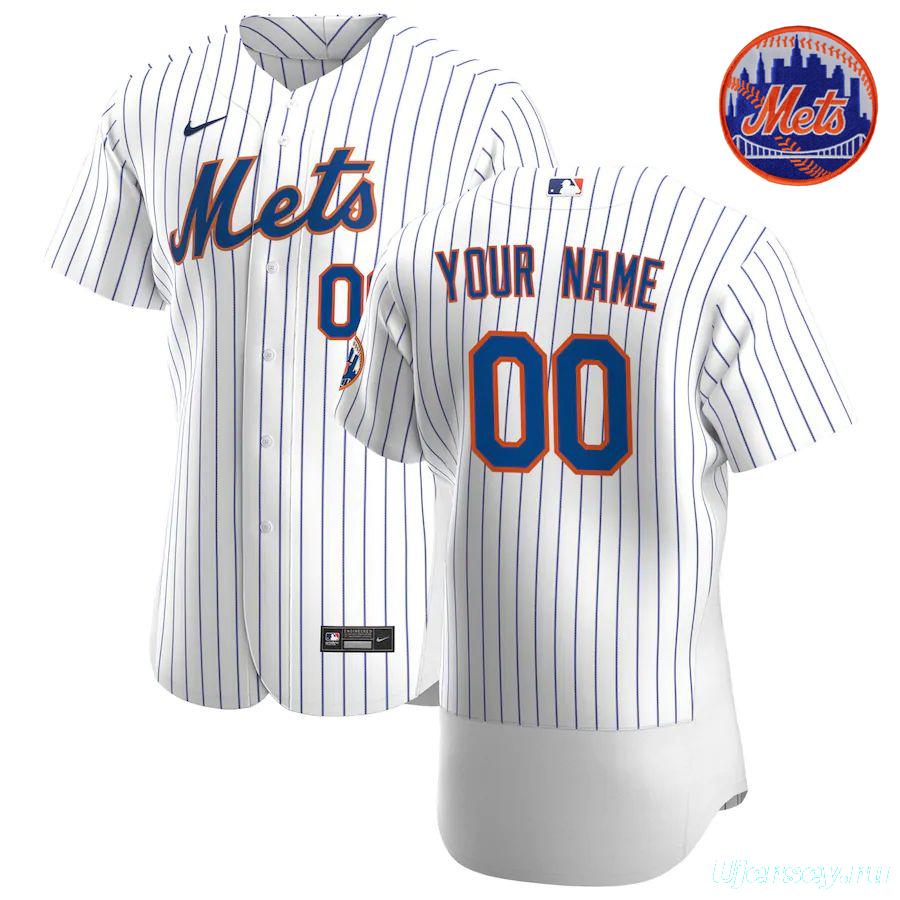 Men's White&amp;Royal 2020 Home Authentic Custom Team Jersey