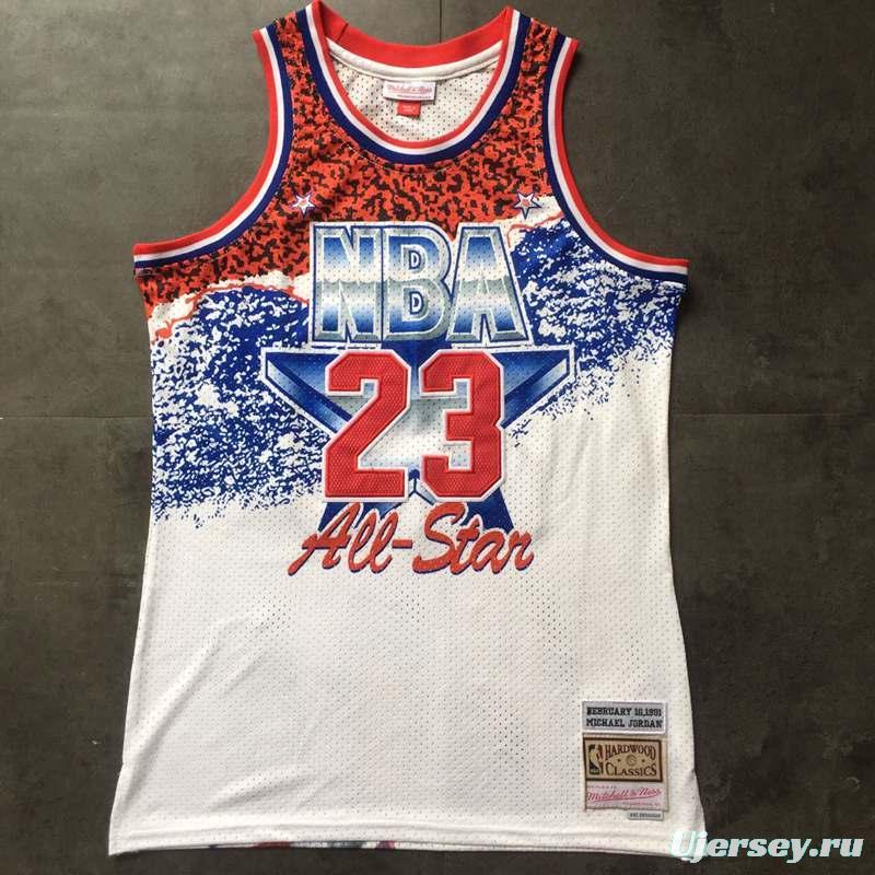 Men's Michael Jordan White Retro Classic Team Jersey