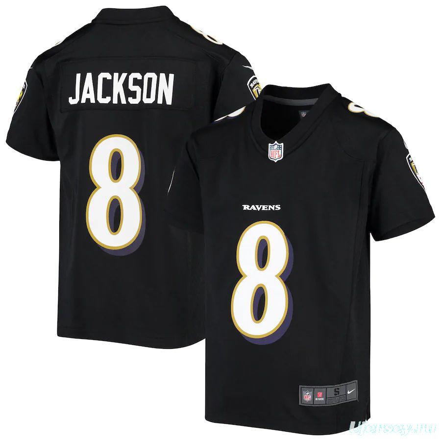 Youth Lamar Jackson Black Event Player Limited Team Jersey