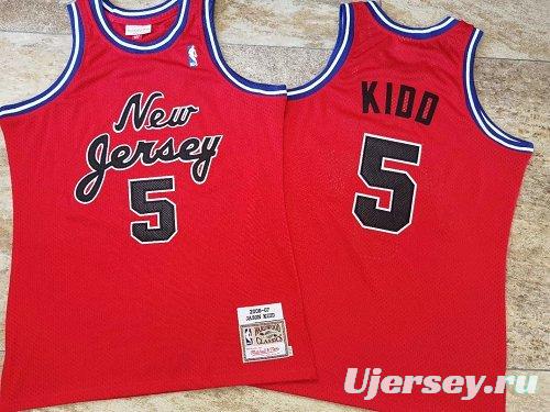 Men's Jason Kidd Red Retro Classic Team Jersey