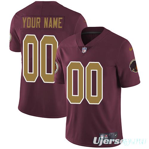 Men's Burgundy Alternate Custom Limited Team Jersey